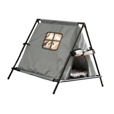 Imagem de Stgfyxgs Tenda para gatos, casa, cama para animais de estimação, tenda para gatinhos, caverna para terraço, área externa, Gray S