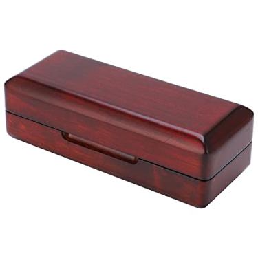 Imagem de RiToEasysports Caixa de Armazenamento Compacta do Bocal do Sax, Caixa de Madeira Maciça para Acessórios Instrumento Musical (Cabo de pau-rosa)