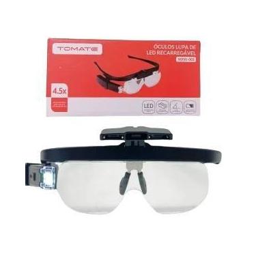 Imagem de Óculos Lupa de LED Recarregável 4.5X - Modelo MXW-003 da Tomate
