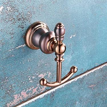 Imagem de Toalheiros, conjunto de ferragens de banheiro conjunto de toalheiro rosa bronze marrom, barra de toalha, suporte de papel higiênico, toalha, kit de acessórios de banheiro montado na parede/gancho para