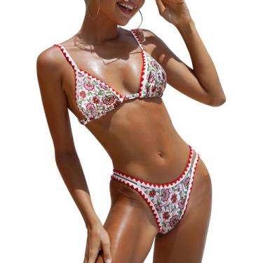 Imagem de Maiô BIKINX, tanga feminina, microbiquíni Ditsy Floral, 2 peças