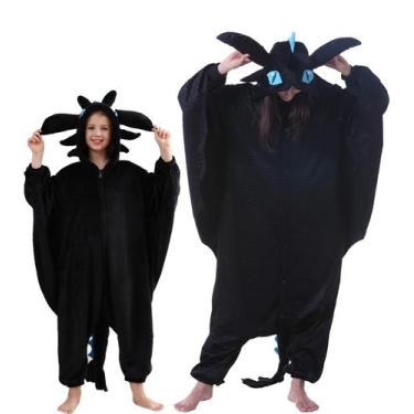 Imagem de Pijama adulto unissex Onesie DarkCom Black Dragon GG