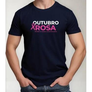 Imagem de Camiseta Camisa Adulto Masculina Feminina Algodão Outubro Rosa Prevenç