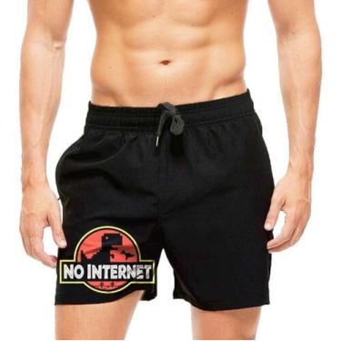 Imagem de Short Praia Shorts Banho No Internet Jurassic World 720 - smoke, Preto