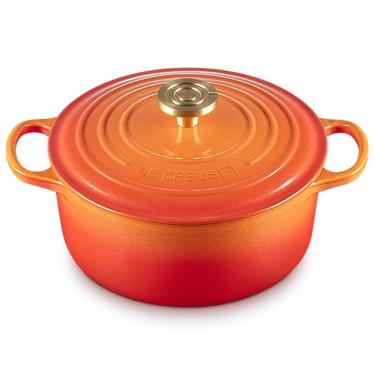 Imagem de PANELA LE CREUSET REDONDA SIGNATURE FERRO FUNDIDO 18CM FLAMME DORÉE 21177181834479