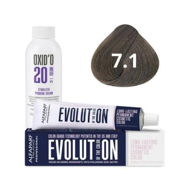 Imagem de Kit Alfaparf Evolution Of The Color 7.1 Louro Médio Cinza 60ml + OX 20