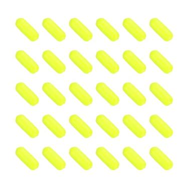 Imagem de Flutua de espuma de pesca de 0,6 polegadas, 30 peças boias de Snell indicador de ataque de pesca com mosca para flutuadores Pompano Walleye Rig Isca, amarelo