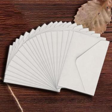 Imagem de Pacote com 20 mini envelopes de vale-presente de 10 x 7 cm, envelopes pequenos para feriados, casamentos, aniversários e banquetes - Branco