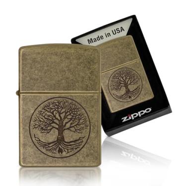 Imagem de Zippo Tree of Life Pocket Lighter-Antique Brass Finish 29149