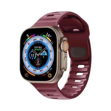 Imagem de Pulseira De Silicone Esportiva De 49mm 45mm 40mm 44mm 42mm 41mm 38mm P
