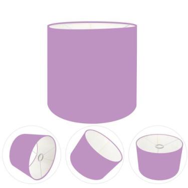 Imagem de Cúpula Abajur Cilíndrica Cp-8010 Ø25x25cm Lilás - Vivare