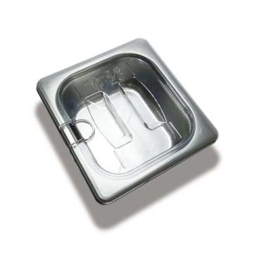 Imagem de CUBA Gastronômica Em INOX GN 1/6x65 mm 900 ml + TAMPA 1/6 Em POLICARBO