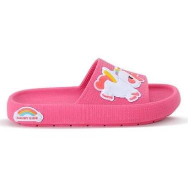 Imagem de Sandália Chinelo Infantil Unicornio Slide Nuvem Menina Leve-Feminino