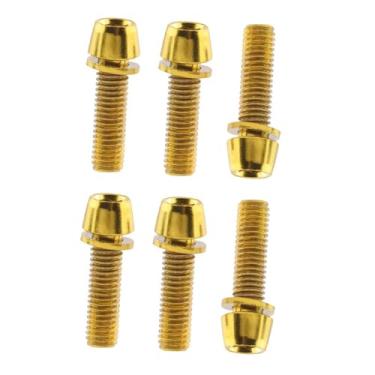 Imagem de Deevoka Kit de parafusos para haste de bicicleta, 6 peças, m5x17mm, acessórios, suprimentos, parafusos para haste de bicicleta, parafuso para guidão, para, ouro