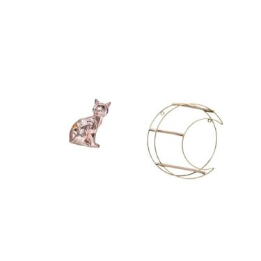 Imagem de Fenteer Elegante Escultura de Animal Inspirada em Prateleira de Metal para Pendurar Na Parede, Ideal para Lareira E para Exibir Objetos de Coleção. Arte Moder