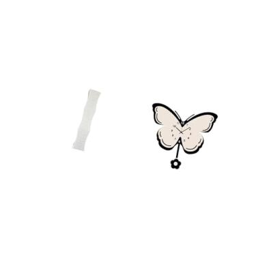 Imagem de Fenteer Abajur de Sala de Estar com Relógio de Parede em Formato de Borboleta, Luminária Decorativa para Escritório, Sala de Jantar, Quarto Infantil Ou Estilo