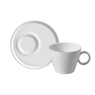 Imagem de Conjunto com 6 Xícaras de Chá Neo com Pires Neo New White 210ml