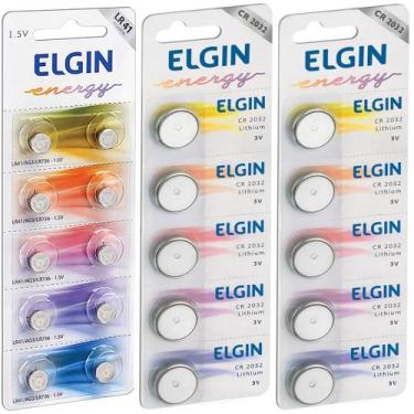 Imagem de 10 Bateria Pilha Lr41 Ag3 Lr736 1,5v + 10 Bateria Cr2032 3v - ELGIN
