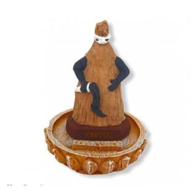 Imagem de Incensário Omolu Palha 12 Cm 3 Varetas Em Resina - Lua Mística - 100% 