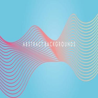 Imagem de Quadro Decorativo Abstrato Colorido com Ondas Fluidas para Decoração Moderna 30x30cm