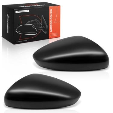 Imagem de A-Premium 2 peças de tampas de espelho retrovisor do lado do motorista e do passageiro - compatível com Honda Accord 2018 2019 2020 2021 2022 - preto liso, sem furo de seta