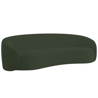 Imagem de Sofá 2 Lugares Amore 160cm Orgânico Luxo Recepção Escritório Linho Verde