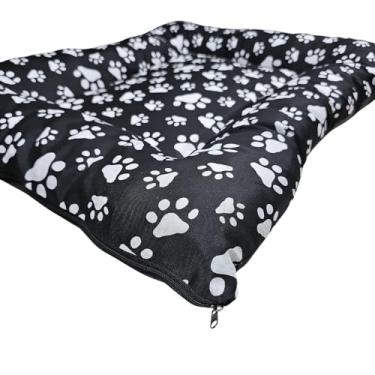 Imagem de Caminha Pet Confortável para Cães e Gatos Tecido Resistente e Lavável Cama Colchonete para Cachorros e Gatos com Zíper(PRETO,EXTRA G 115 X 84)