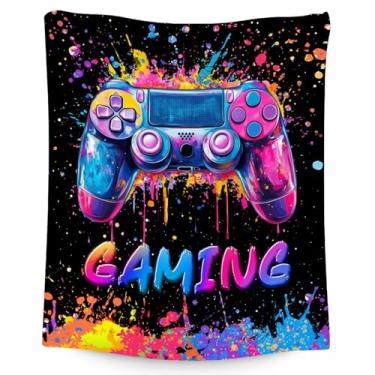 Imagem de Cobertor infantil para meninos - Cobertores de jogos para adolescentes adultos ideias de presentes para jogadores - mantas de flanela macia 152 x 203 cm