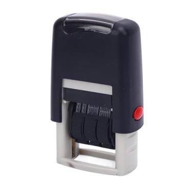 Imagem de AUNMAS Carimbo de Data Em Inglês, Impressões Claras, Carimbo Automático Compacto e Portátil para Impressão de Números de Datas (Preto)