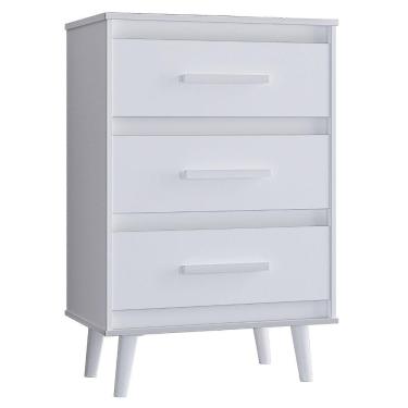 Imagem de Cômoda Mila 3 Gavetas Branco Moblis