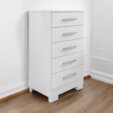 Imagem de Cômoda 05 Gavetas Espaçosa Floratta Branca