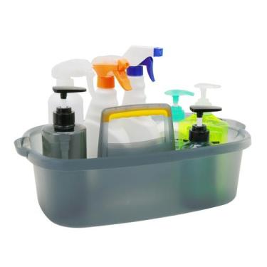 Imagem de Cleaning Caddy Goderewild multiuso com alça 10L cinza
