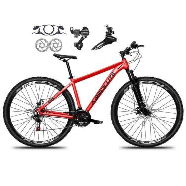 Imagem de Bicicleta Aro 29 Absolute Nero 5 21v Alumínio Câmbios Shimano Freio Disco Hidráulico Garfo Suspensão - Vermelho Tam.19