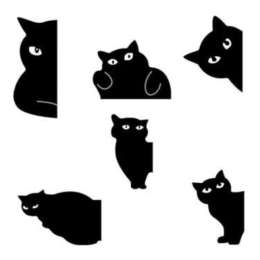 Imagem de Marcadores magnéticos para livros, conjunto de 6 peças Kawaii Cat Page Marker Clips para professores, estudantes, amantes de livros, material escolar e de escritório