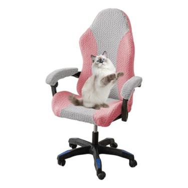 Imagem de CACXKEP Capa para cadeira de jogos – Capas de assento de cadeira de computador de tecido elástico lavável na máquina para a maioria das cadeiras de escritório/PC e assentos de corrida (sem cadeira