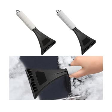Imagem de Sandfren Raspador LCE para para-brisa de carro, ferramenta de remoção de gelo de neve de para-brisas de veículo de plástico com alça de espuma, ferramenta de limpeza de pá de gelo de janela automotiva