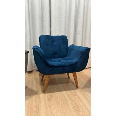 Imagem de Poltrona Decorativa 1 Lugar Rebeca - MASTER, Azul