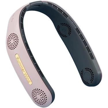 Imagem de Ventilador de pé Mini ventilador com 3 configurações de velocidade, ventilador de resfriamento de suprimento de ar de 360°, ventilador de pescoço com design de lâminas turbo duplas, ventilador pessoal