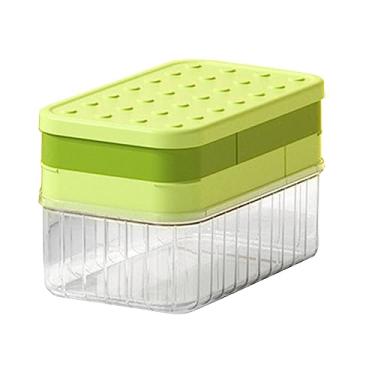 Imagem de Generic Forma de Máquina de Gelo, Bandeja de Gelo 2 Em 1, Silicone Fácil de Limpar, Multifuncional, Seguro, Fácil de Remover (Verde)