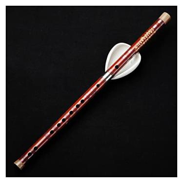 Imagem de Flauta de bambu profissional para tocar flauta de palco chinês Dizi instrumento de sopro (cor: tecla G)