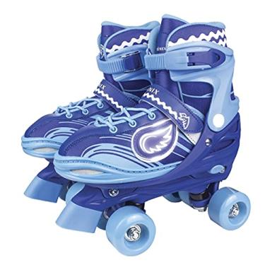 Imagem de Patins 4 Rodas Ajustáveis com Luz Fenix Azul