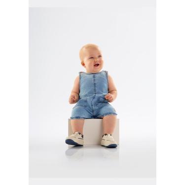 Imagem de Macaquinho Unissex para Bebê em Jeans com Elastano Up Baby-Unissex