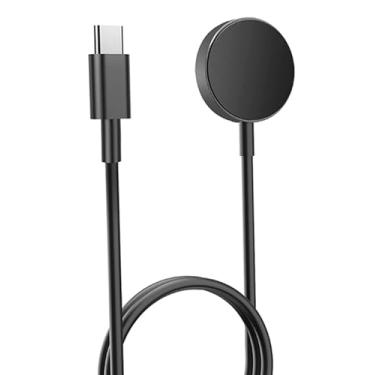 Imagem de Compatível com carregador Galaxy Watch 5, capa de liga de alumínio, cabo de carregamento USB tipo C para Samsung Galaxy Watch 6 Classic/Watch 6/Watch 5 Pro Smartwatch 100 cm