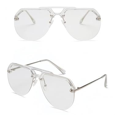 Imagem de HPIRME Óculos de meia armação hip-hop masculino e feminino (5)