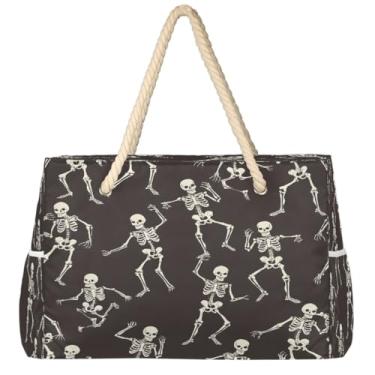 Imagem de hongjinglin Bolsa de praia grande, leve, dobrável, floral, paisley, amarela, bolsa de ombro, Cor 14, Large