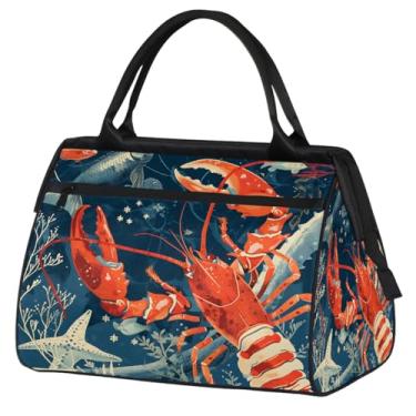 Imagem de Bolsa pequena para o fim de semana para mulheres, homens, animal, libélula, verde, galáxia, dobrável, bolsa de ginástica, bolsa de ginástica, Cor: 53 cm, 15.2*8.3*11.6 inch, Moderno