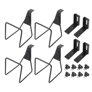 Imagem de 4 conjuntos de suporte de mangueira de jardim, liga de aço resistente, suporte de mangueira de água para quintal