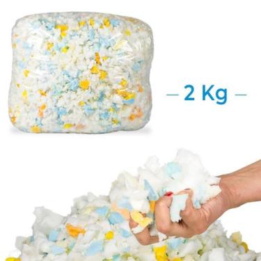 Imagem de 2 Kilo De Flocos Espuma Para Enchimento Almofada Puffs - Rlespumas/Alf