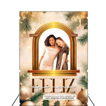 Imagem de Painel Fundo Interativo Ano Novo Tecido Vazado Decoração 1,50x2,20m (FIANV0004)