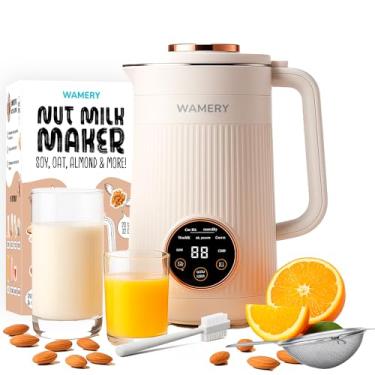 Imagem de Wamery Máquina de fazer leite de nozes original – 947 ml, máquina de leite de amêndoa, aveia, soja – Máquina de leite vegetal e vegano com início retardado, mantém quente e ferve a água
